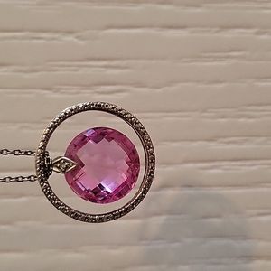 Pink sapphire necklace